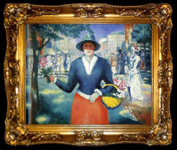 framed  Kazimir Malevich Flower Girl,, ta009-2